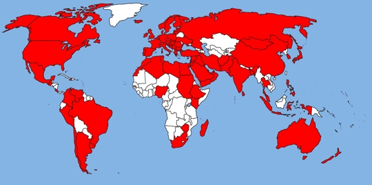 Sampling Systems has supplied goods to many countries around the globe